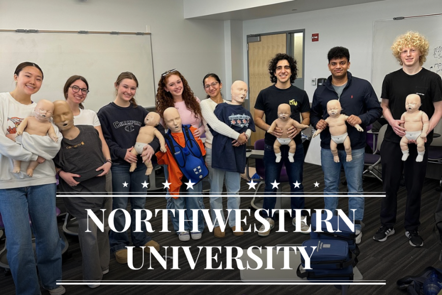 Northwestern University- Evanston IL  
CPR &amp; AED training with students at Northwestern University in Evanston, IL