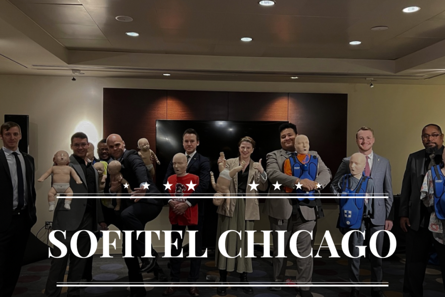 Sofitel Chicago 
Sofiet Security Members being trained in CPR, AE 